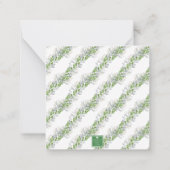 Waterverf koperen lint garland swag kerst notitiekaartje (Achterkant)