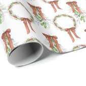 Waterverf koperen lint krans kerst Garland Cadeaupapier (Rol Hoek)