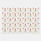 Waterverf koperen lint krans kerst Garland Inpakpapier Vel (Voorkant)