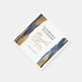 Waterverf Koppel Shower Servetten | Blauwe Abstrac (Hoek)