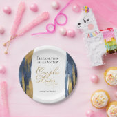 Waterverf Koppels Douche Papier Borden | ABSTRACT Papieren Bordje (Feest)