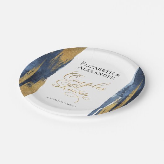 Waterverf Koppels Douche Papier Borden | ABSTRACT Papieren Bordje (Gekanteld)