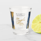 Waterverf Koppels Douche Shot Glasses | ABSTRACT Glas (Voorkant)