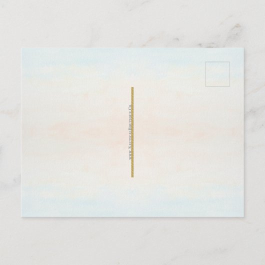 Waterverf koppels monogram maritieme signaalvlagge briefkaart (Achterkant)