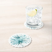 Waterverf koraal - blauw 2 kartonnen onderzetters (Insitu)