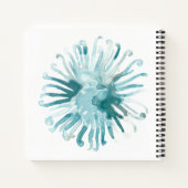 Waterverf koraal - blauw 2 notitieboek (Achterkant)