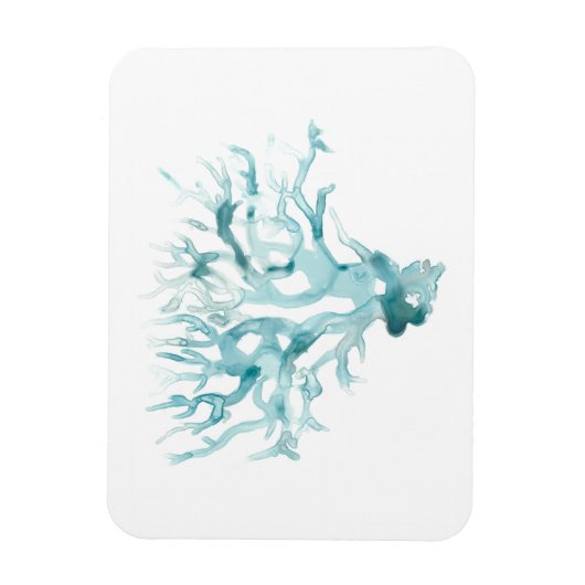 Waterverf koraal - blauw magneet (Verticaal)