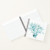 Waterverf koraal - blauw notitieboek (Binnen)