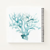 Waterverf koraal - blauw notitieboek (Achterkant)