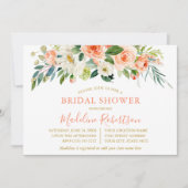 Waterverf koraal bloemengoud Vrijgezellenfeest Kaart (Voorkant)