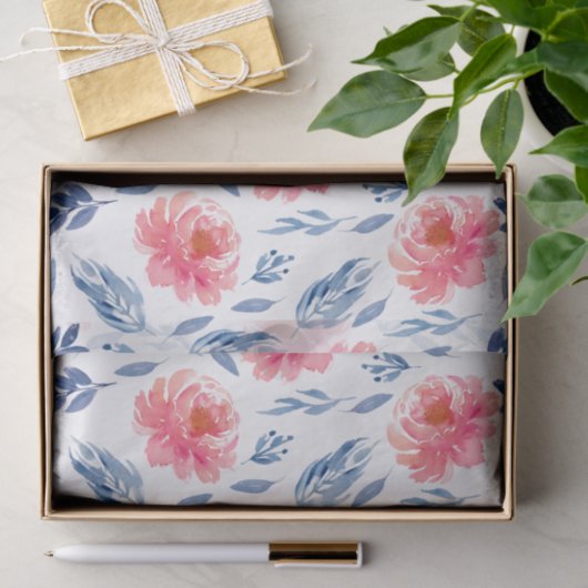 Waterverf koraal- en zeemantmeel tissuepapier (Geschenk)