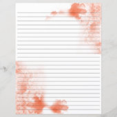 Waterverf koraal gestreept briefpapier (Voorkant)