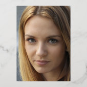 Waterverf koraal groen goud vrijgezellenfeest foto folie uitnodiging (Achterkant)