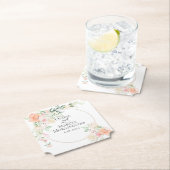 Waterverf Koraal Ivoor Bloeit en Foliage Kartonnen Onderzetters (Insitu)