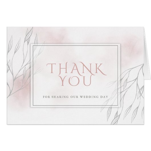 Waterverf koraal Roos en grijze wilde afdeling (Voorkant Horizontaal)