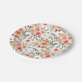 Waterverf Koraal Roos Floral    PatternPaper Bord (Gekanteld)