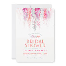 Waterverf koraal roze salie groen vrijgezellenfees