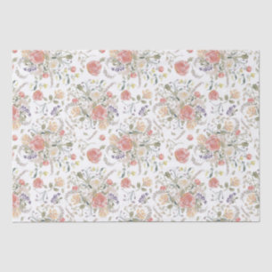 Waterverf koraalfloraal tissuepapier