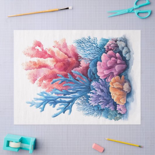 Waterverf Koraalrif Art Decoupage Tissuepapier (Craft)