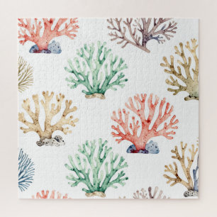 Waterverf Koraalrif Patroon Legpuzzel