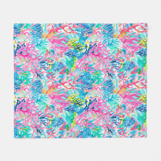 Waterverf Koraalrif Tropische Chic Fleece Deken