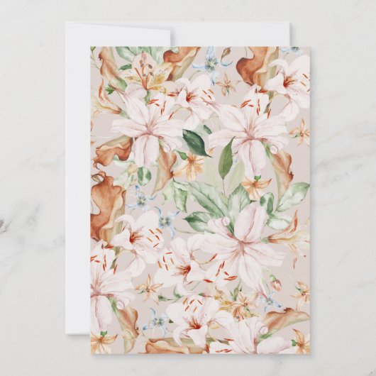 Waterverf Koraalroze Floral Sweet Sixteen Kaart (Achterkant)