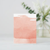 Waterverf koraalroze ombre moderne kunst briefkaart (Staand voorkant)