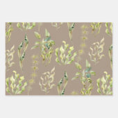 Waterverf koralen kruidenkoraal uit bitsheid inpakpapier vel (Voorkant 3)