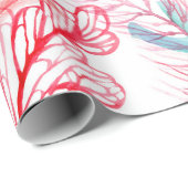 Waterverf koralen. Naadloos patroon met de onderka Cadeaupapier (Rol Hoek)