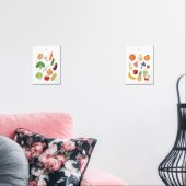 waterverf Koreaanse leergroenten en fruit poster Muurkunst Sets (Woonkamer)