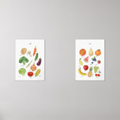 waterverf Koreaanse leergroenten en fruit poster Muurkunst Sets (Voorkant)