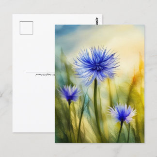 Waterverf Korenbloem, Postkruising Briefkaart
