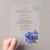 Waterverf korenbloem vrijgezellenfeest acryl uitnodigingen (Insitu (Draagbaar))