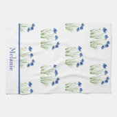 Waterverf Kornbloemen Floral Blue Flowers Rustic Theedoek (Horizontaal)