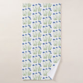 Waterverf Kornbloemen Wildbloemen Blauwe Floral Badhanddoek (Badhanddoek)