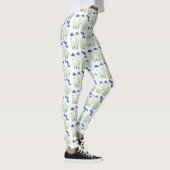 Waterverf Kornbloemen Wildbloemen Blauwe Floral Leggings (Rechts)