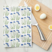 Waterverf Kornbloemen Wildbloemen Blauwe Floral Theedoek (Quarter Fold)