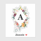 Waterverf Kort aanpasbaar Initiaal lijst Sticker (Vel)