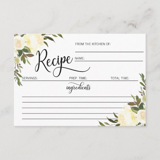 Waterverf Kort Vrijgezellenfeest RECIPE Informatiekaartje (Voorkant)