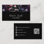 Waterverf kosmische motten Confetti Modern Visitekaartje (Voorkant / Achterkant)