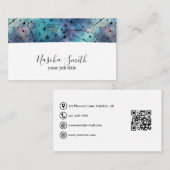 Waterverf Kosmische Sterrenbeeld Modern Visitekaartje (Voorkant / Achterkant)