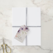 waterverf kosmos bloemen dank u cadeaulabel (Met Touw)