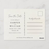 waterverf kosmos bloemen foto opslaan de datum briefkaart (Achterkant)