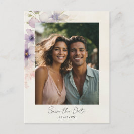 waterverf kosmos bloemen foto opslaan de datum briefkaart