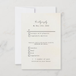 Waterverf kosmos bloemetjes RSVP maaltijdkeuzes