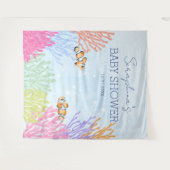 Waterverf Koudvis Baby shower koraalrif Wandkleed (Voorkant (horizontaal))