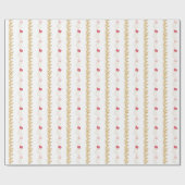 Waterverf Kousen en Garland Cadeaupapier (Vlak)