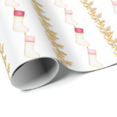 Waterverf Kousen en Garland Cadeaupapier (Rol Hoek)