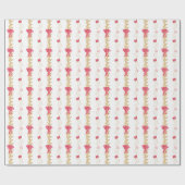 Waterverf Kousen en Garland Cadeaupapier (Vlak)