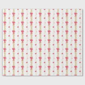 Waterverf Kousen en Garland Cadeaupapier (Vlak)